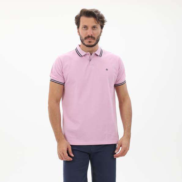 Ανδρική polo μπλούζα DORS 1132007.C03 ροζ
