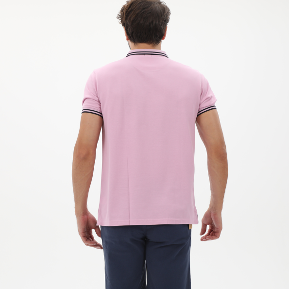 Ανδρική polo μπλούζα DORS 1132007.C03 ροζ Ανδρικά