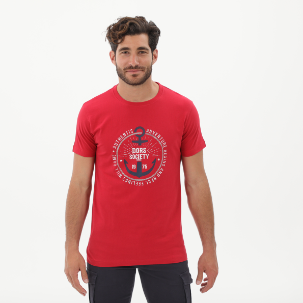 Ανδρικό t-shirt DORS 1132024.C01 κόκκινο