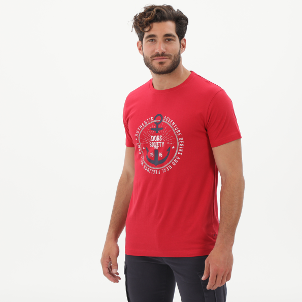 Ανδρικό t-shirt DORS 1132024.C01 κόκκινο