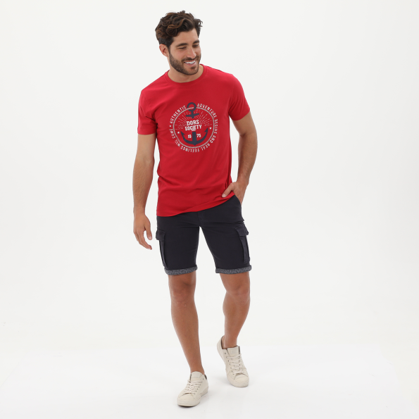 Ανδρικό t-shirt DORS 1132024.C01 κόκκινο