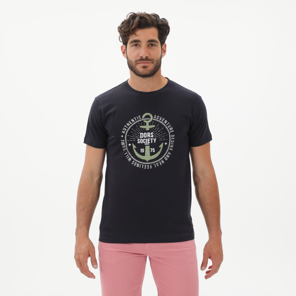 Ανδρικό t-shirt DORS 1132024.C02 μπλε