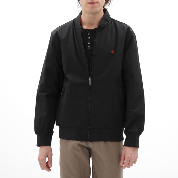 Ανδρικό bomber jacket διπλής όψης DORS 3032002.C02 μαύρο κόκκινο
