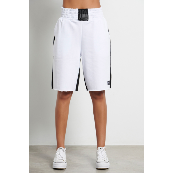 Γυναικεία αθλητική βερμούδα BODYTALK 1221D-903504 BOXINGW λευκή μαύρη Γυναικεία