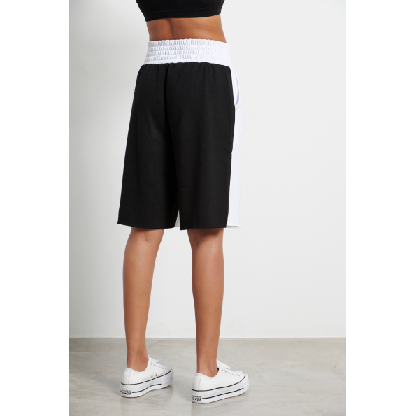 Γυναικεία αθλητική βερμούδα BODYTALK 1221D-903504 BOXINGW λευκή μαύρη Γυναικεία