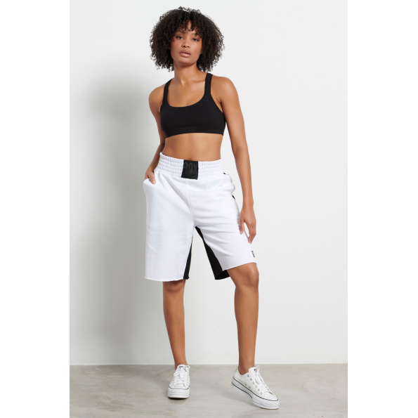 Γυναικεία αθλητική βερμούδα BODYTALK 1221D-903504 BOXINGW λευκή μαύρη Γυναικεία