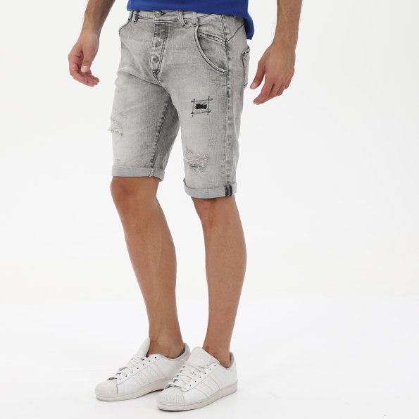 Ανδρική jean βερμούδα EDWARD JEANS MP-D-BRM-S22-011 KATRIK-EMG γκρι Ανδρικά