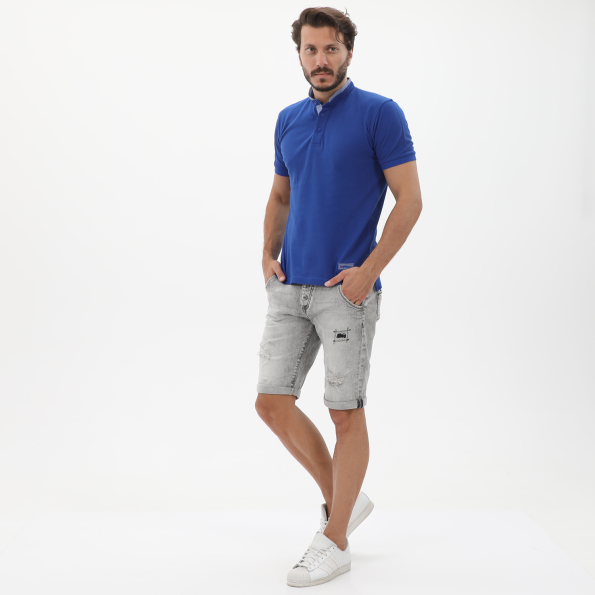 Ανδρική jean βερμούδα EDWARD JEANS MP-D-BRM-S22-011 KATRIK-EMG γκρι Ανδρικά