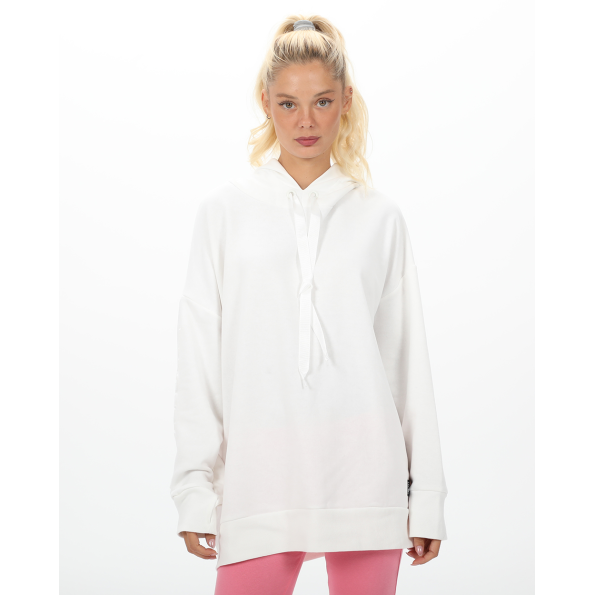 Γυναικεία oversized φούτερ μπλούζα BODYTALK 1232-900425 λευκή