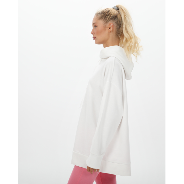 Γυναικεία oversized φούτερ μπλούζα BODYTALK 1232-900425 λευκή Γυναικεία