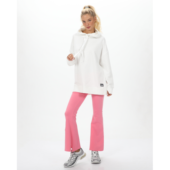 Γυναικεία oversized φούτερ μπλούζα BODYTALK 1232-900425 λευκή Γυναικεία