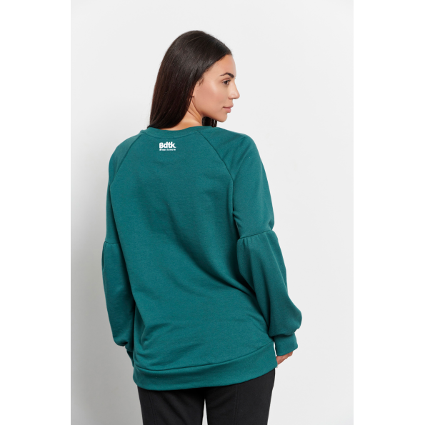 Γυναικεία μακρυμάνικη μπλούζα BODYTALK 1232-904226 πράσινο Γυναικεία