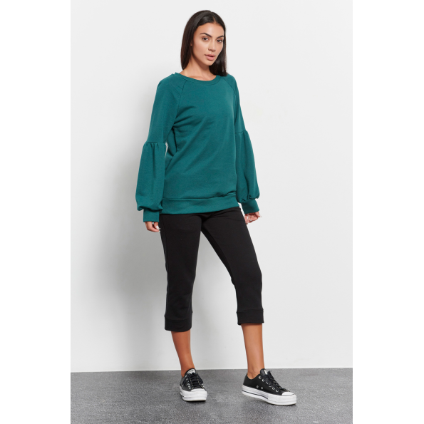 Γυναικεία μακρυμάνικη μπλούζα BODYTALK 1232-904226 πράσινο Γυναικεία