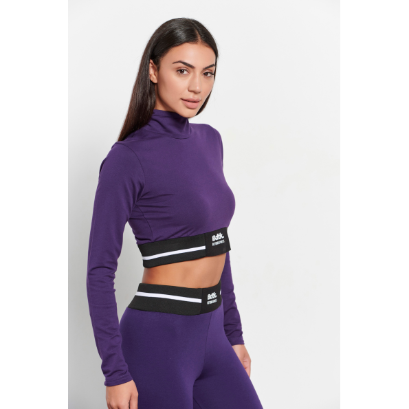 Γυναικεία cropped μπλούζα  BODYTALK 1232-905220 μοβ Γυναικεία