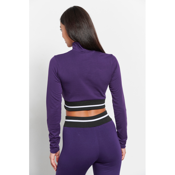 Γυναικεία cropped μπλούζα  BODYTALK 1232-905220 μοβ Γυναικεία