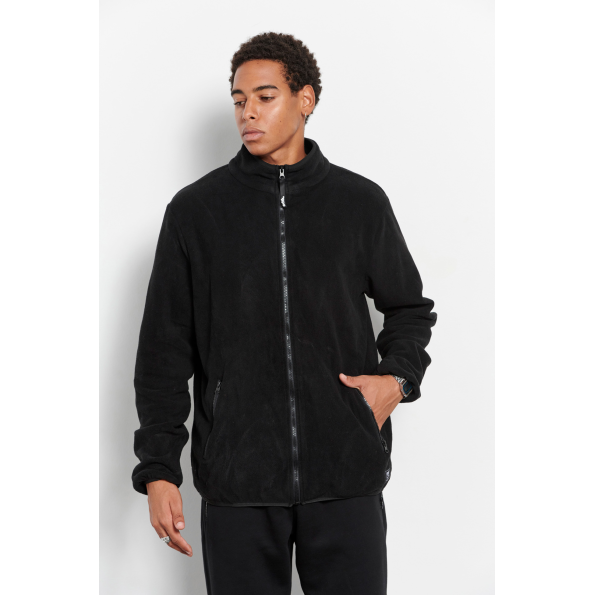 Ανδρική fleece ζακέτα BODYTALK 1232-950922 μαύρο 
