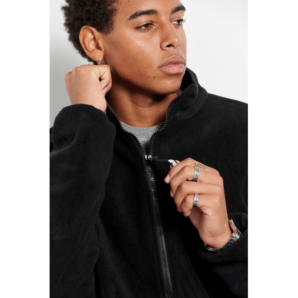 Ανδρική fleece ζακέτα BODYTALK 1232-950922 μαύρο 