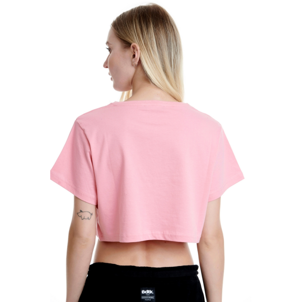 Γυναικείο cropped t-shirt BODYTALK 1201-909120 ροζ Γυναικεία