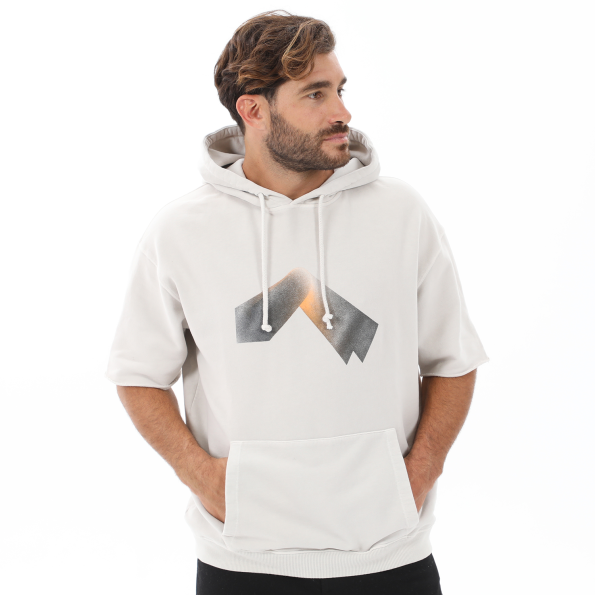 Ανδρική φούτερ μπλούζα DIRTY LAUNDRY DLMH000050 GRADIENT NOW OVERSIZED HOODIE εκρού