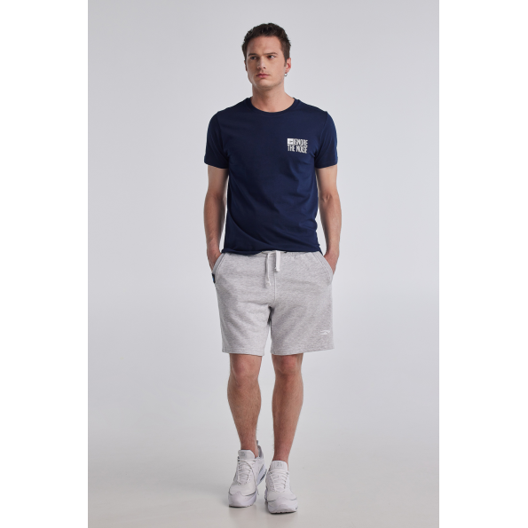 Ανδρική βερμούδα BLUE HUNTER 22001060204 CASUAL γκρι μελανζέ Ανδρικά