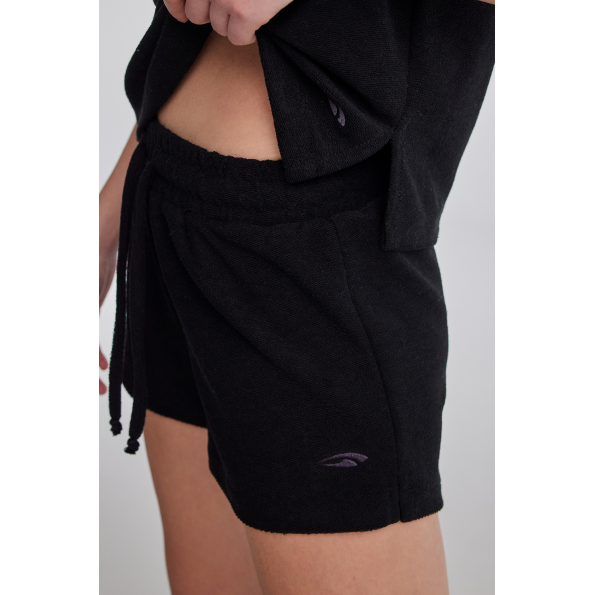 Γυναικείο σορτς BLUE HUNTER 22002070201 TOWEL SHORTS μαύρο Γυναικεία