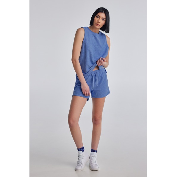 Γυναικείο σορτς BLUE HUNTER 22002070209 TOWEL μπλε Γυναικεία
