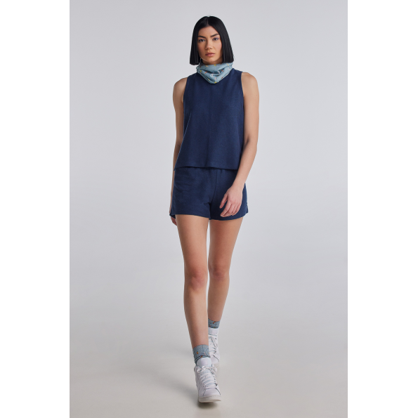 Γυναικεία αμάνικη μπλούζα BLUE HUNTER 22002220108 TOWEL μπλε ναυτικό Γυναικεία