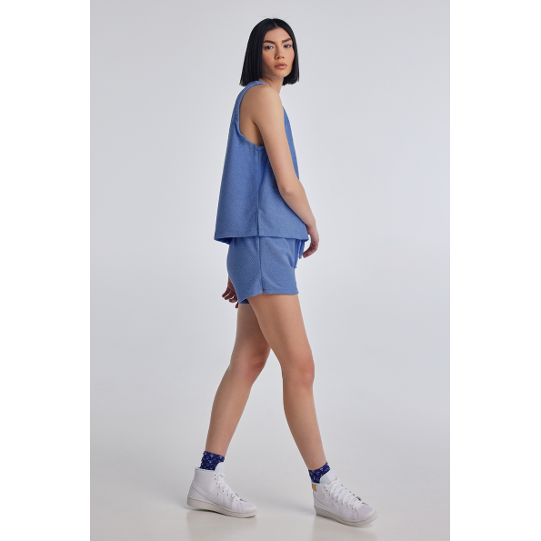 Γυναικεία αμάνικη μπλούζα BLUE HUNTER 22002220109 TOWEL μπλε Γυναικεία