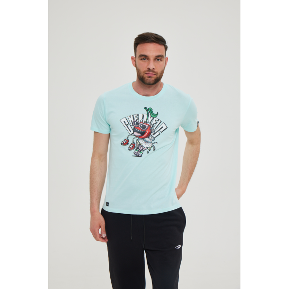 Ανδρικό t-shirt BLUE HUNTER 23001011520 CHERRY πράσινο μέντας