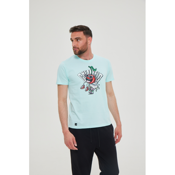 Ανδρικό t-shirt BLUE HUNTER 23001011520 CHERRY πράσινο μέντας Ανδρικά