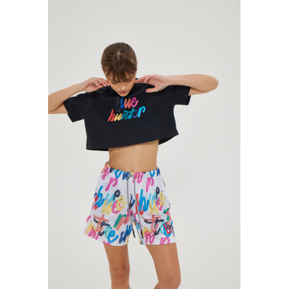 Γυναικείο cropped top BLUE HUNTER 23002010501 JOYFULL μαύρο Γυναικεία