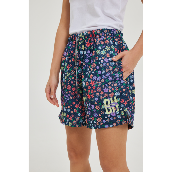 Γυναικείο σορτς BLUE HUNTER 23002320308 FLOWER NAVY μπλε Γυναικεία