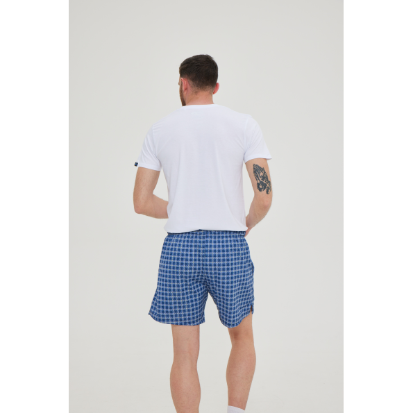 Ανδρικό σορτς BLUE HUNTER 23002320408 GRANDPAS μπλε καρό Ανδρικά