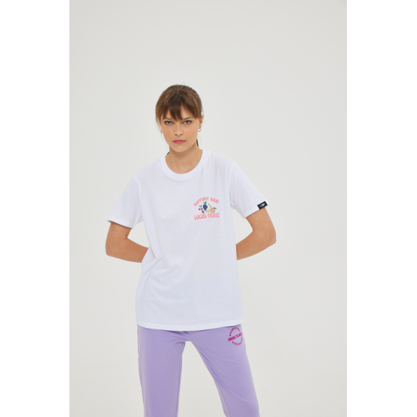 Unisex t-shirt BLUE HUNTER 23003010202 LOCALS ONLY λευκό Γυναικεία