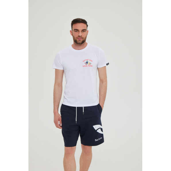 Unisex t-shirt BLUE HUNTER 23003010202 LOCALS ONLY λευκό Γυναικεία