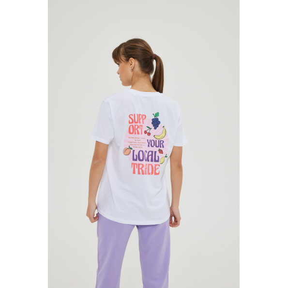 Unisex t-shirt BLUE HUNTER 23003010202 LOCALS ONLY λευκό Γυναικεία