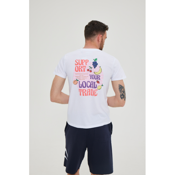 Unisex t-shirt BLUE HUNTER 23003010202 LOCALS ONLY λευκό Γυναικεία
