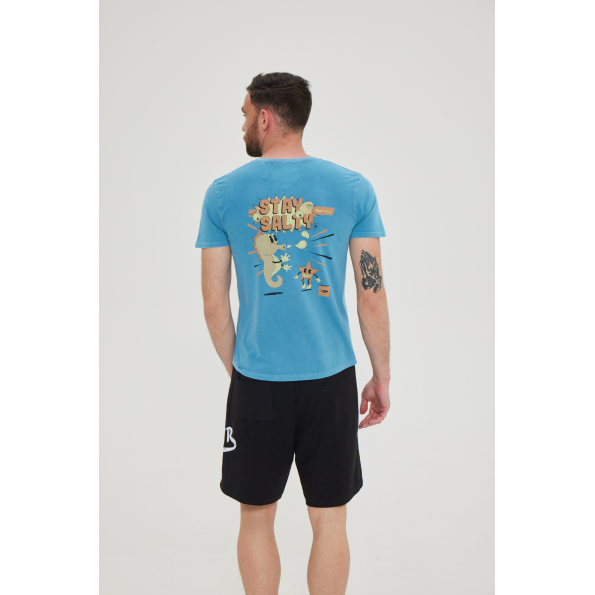 Unisex t-shirt BLUE HUNTER 23003011126 SEAHORSE μπλε Ανδρικά