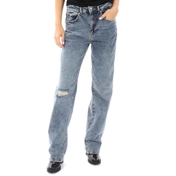Γυναικείο straight jean παντελόνι ATTRATTIVO 9915445 μπλε
