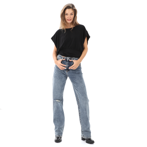 Γυναικείο straight jean παντελόνι ATTRATTIVO 9915445 μπλε Γυναικεία