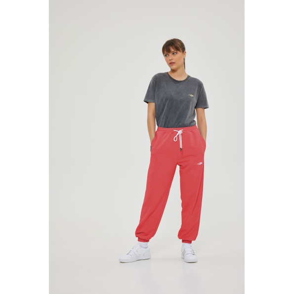 Unisex basic παντελόνι BLUE HUNTER 23003120106 U STYLER TERRY κόκκινο Ανδρικά