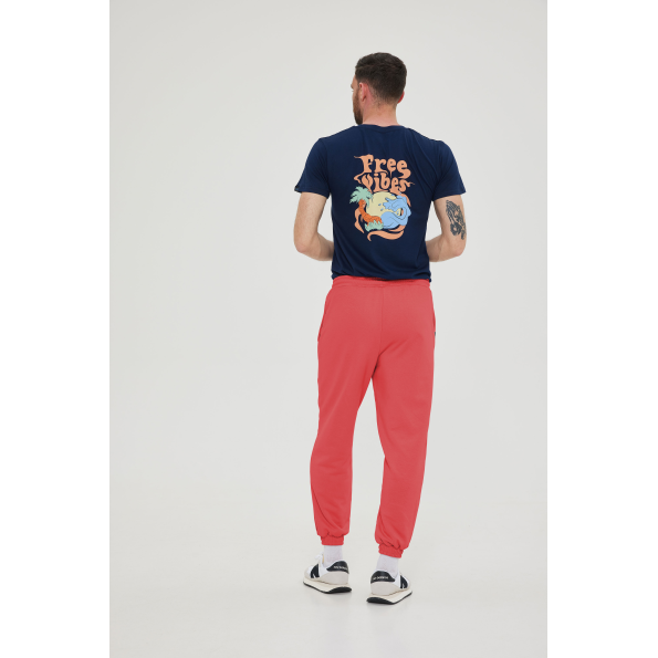 Unisex basic παντελόνι BLUE HUNTER 23003120106 U STYLER TERRY κόκκινο Ανδρικά