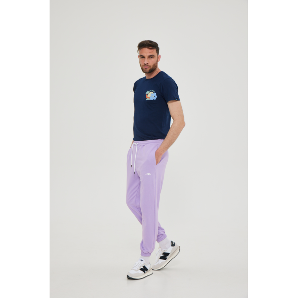 Unisex basic παντελόνι BLUE HUNTER 23003120114 U STYLER TERRY μοβ Ανδρικά