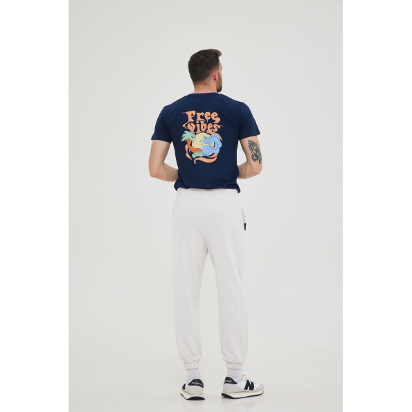 Unisex basic παντελόνι BLUE HUNTER 23003120117 U STYLER TERRY λευκό Ανδρικά