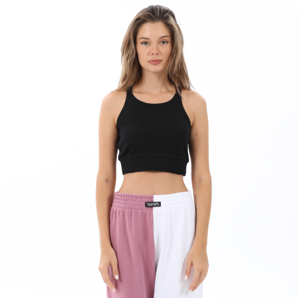 Γυναικείο αθλητικό cropped top BODYTALK 1212-902920 BDTKW CROPPED μαύρο