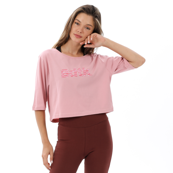 Γυναικείο cropped t-shirt BODYTALK 1212-907120 BDTKW ροζ