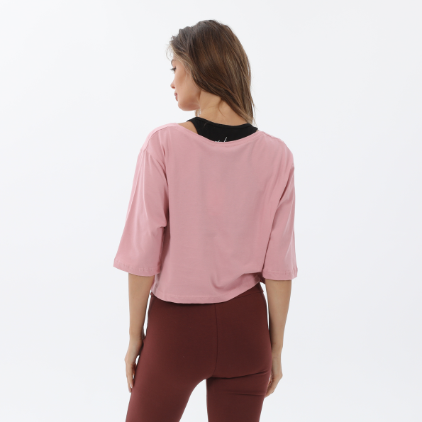 Γυναικείο cropped t-shirt BODYTALK 1212-907120 BDTKW ροζ Γυναικεία