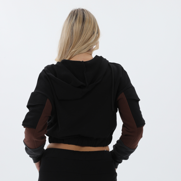 Γυναικεία crop ζακέτα BODYTALK 1222-908322 μαύρη Γυναικεία