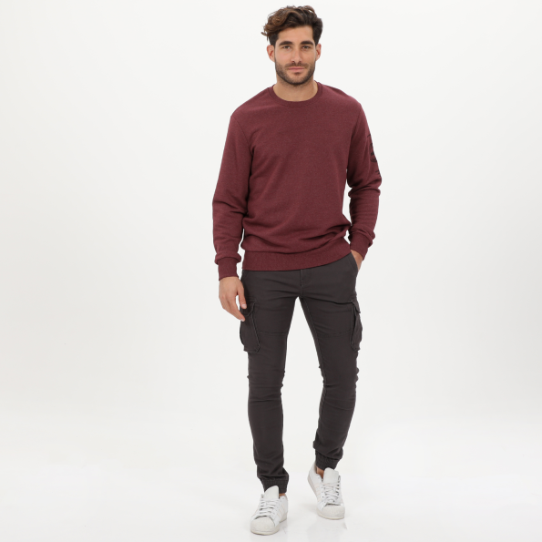 Ανδρική φούτερ μπλούζα BODYTALK 1222-957026 μπορντό Ανδρικά