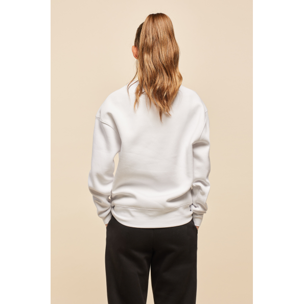 Unisex φούτερ BLUE HUNTER 24113110102 CREW CHARACTER λευκό Γυναικεία